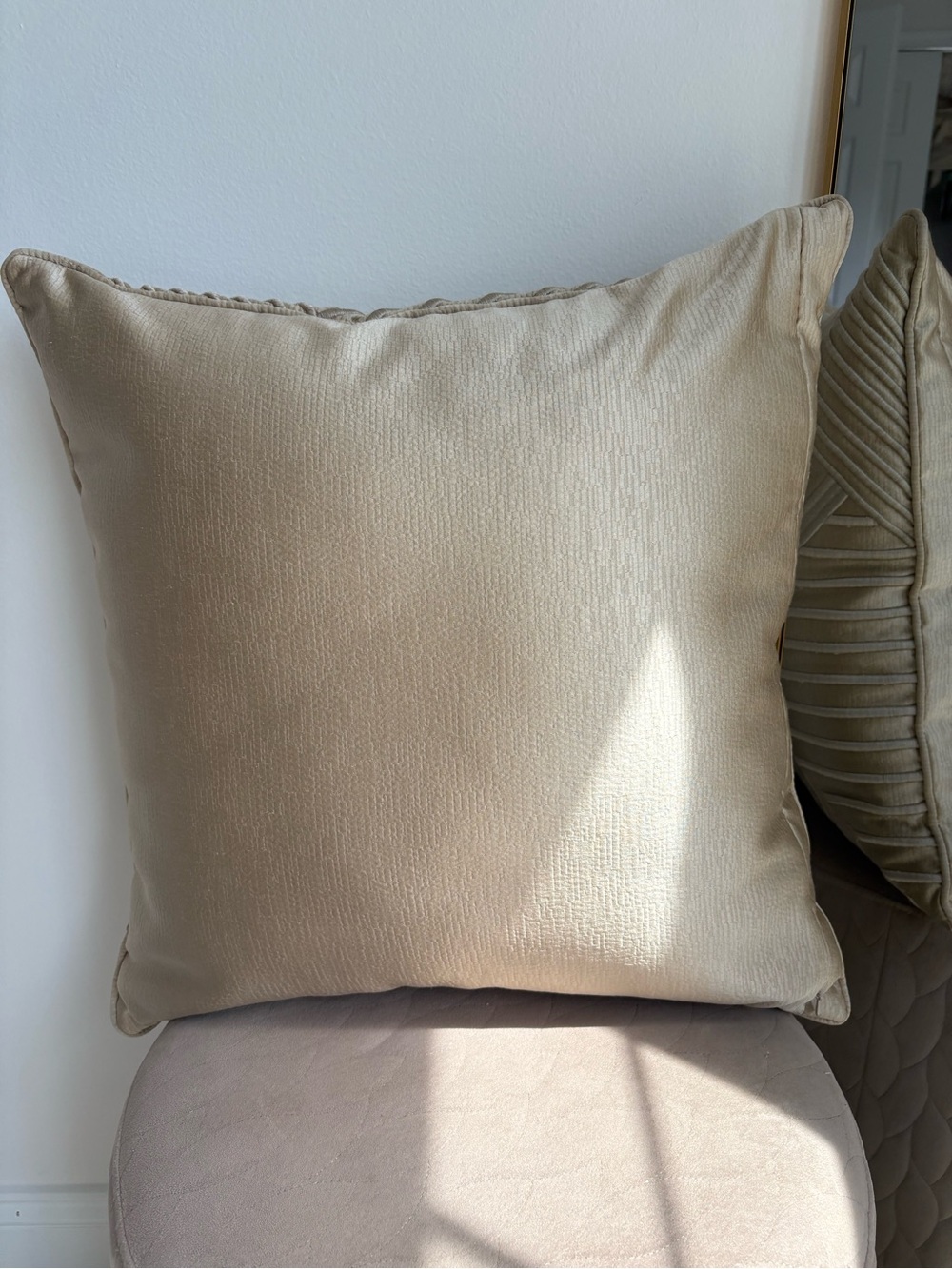 Hotel Collection Glint Pleated Decorative Pillow in Gold - Picture 5 of 8